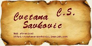 Cvetana Savković vizit kartica